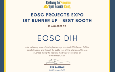 EOSC DIH awarded 1st runner up for the best virtual booth